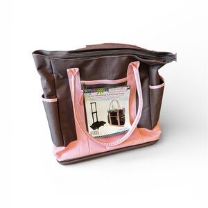 Elegant Pink and Brown Tote Bag